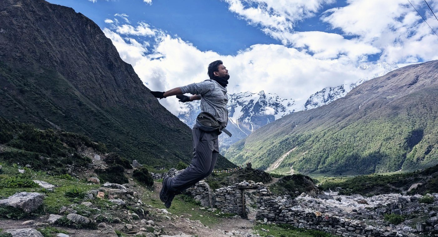 Ratul Rahman on the Manaslu Circuit trek in Nepal