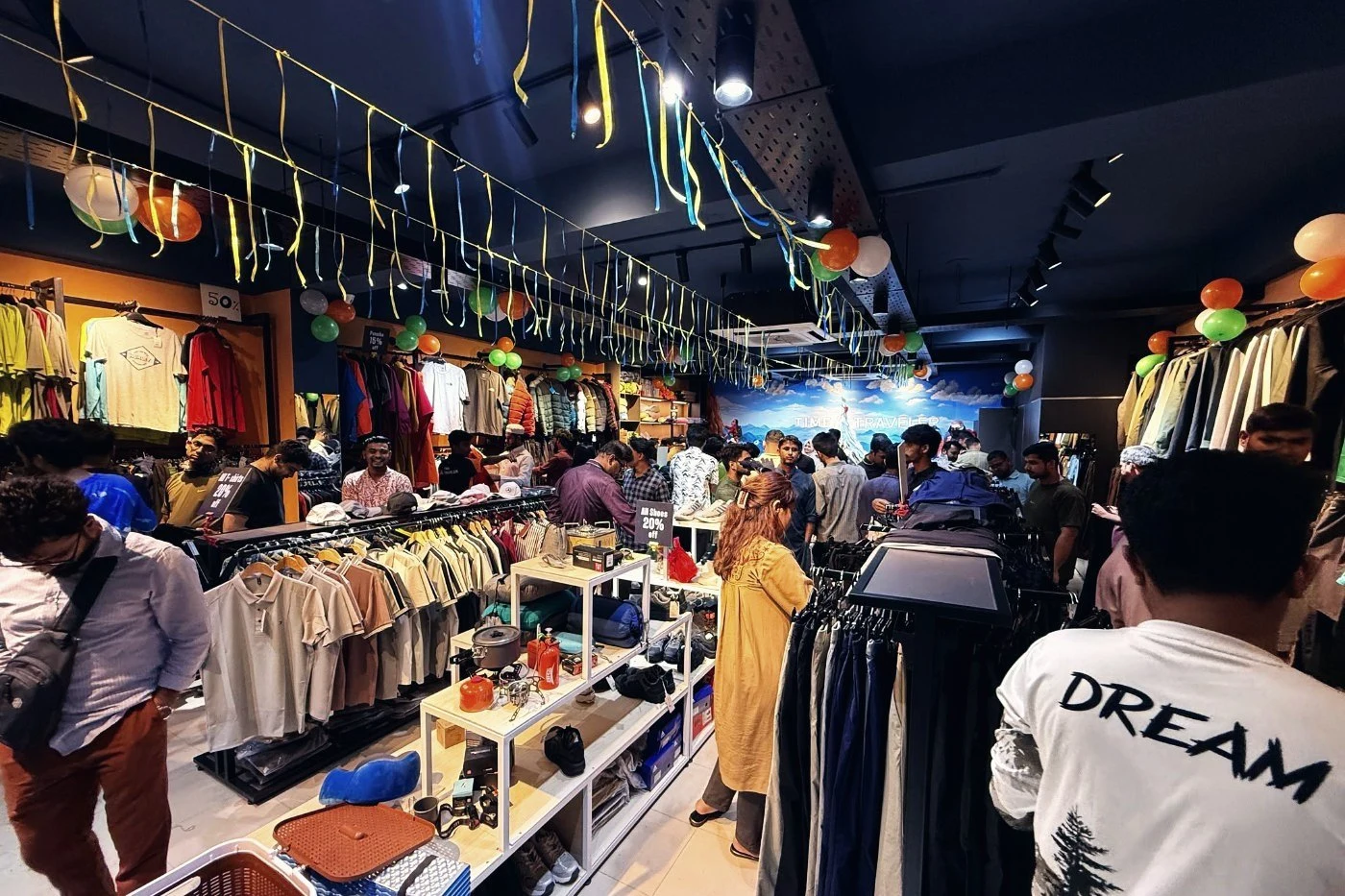 Time Traveler travel gear showroom interior